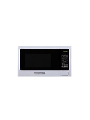 Black+decker 1000 Watt 1.1 Cubic Feet Countertop Table Kitchen Home Dorm Compact Microwave Oven, White