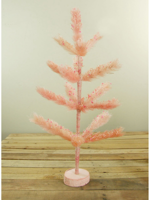 Northlight 2' Unlit Artificial Easter Tree Pastel Pink Sisal Pine