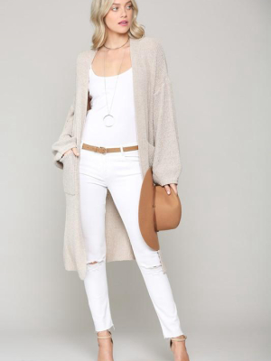 Summer Bree Knit Cardigan Taupe