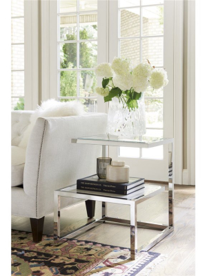 Paradox End Table With Stone Shelf