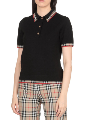 Burberry Check Trim Polo Shirt