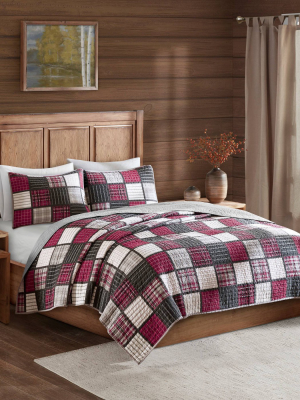 Tulsa Oversized Plaid Print Cotton Quilt Set