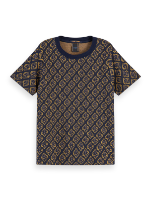Jacquard Patterned Short Sleeve T-shirt