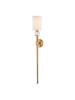 Rockland 1 Light Wall Sconce Aged Brass