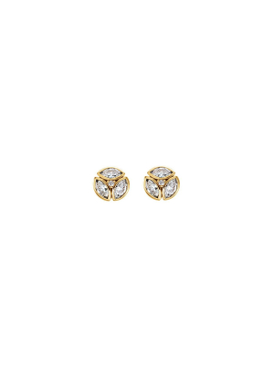 Pompeii3 1/2cttw Marquise Diamond Cluster Studs 14k Yellow Gold