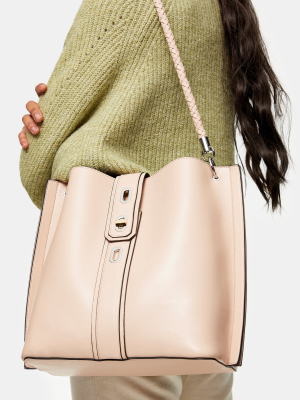 Pink Turn Lock Hobo Bag