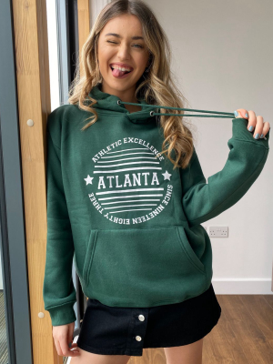 Daisy Street Oversized Hoodie With Atlanta Print