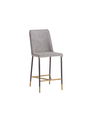 Klaus Counter Stool - Gunmetal - Flint Grey / Napa Taupe