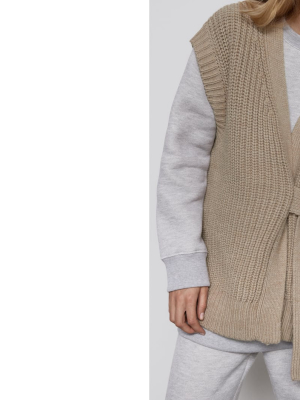 Belted Knit Vest