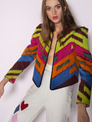 Josephine Chevron Ikat Jacket