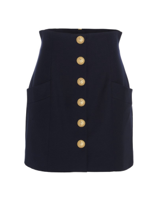 Balmain Buttoned Mini Skirt