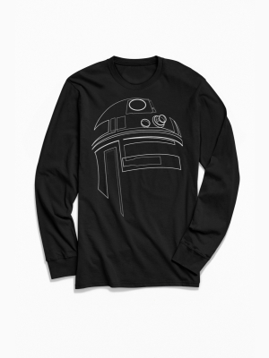 Star Wars R2-d2 Outline Long Sleeve Tee