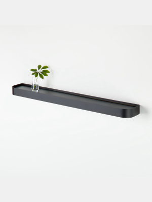 Edge Gunmetal Metal Floating Shelf