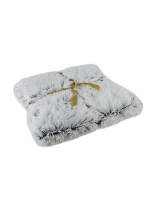 Northlight 55" X 62" Plush Faux Fur Throw Blanket - Gray