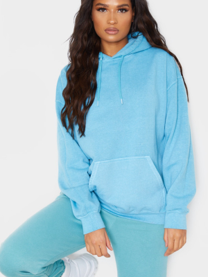 Dusty Turquoise Washed Oversized Hoodie