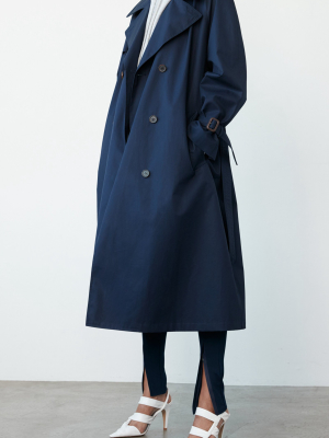 Double-breasted Cotton Trench Coat