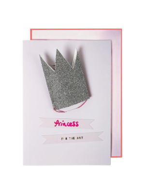 Glitter Princess Crown Card