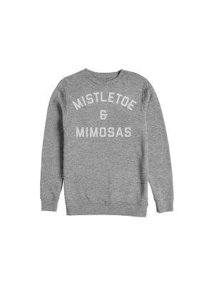 Women's Chin Up Christmas Mistletoe Mimosas Sweatshirt