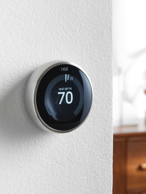 Google Nest Silver Thermostat