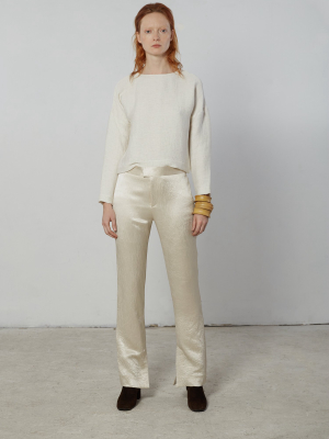 Slit Hem Pants - Sand