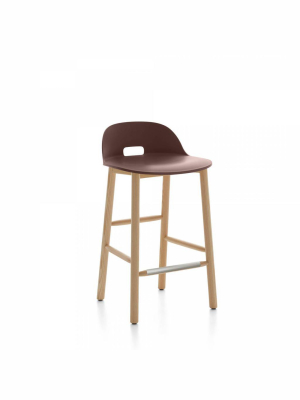 Alfi Recycled Low Back Counter Stool - Ash