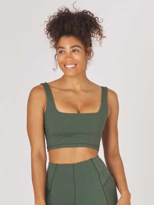 Cutting Edge Bra: Olive