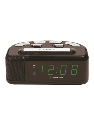 Digital Alarm Clock Black - Timelink