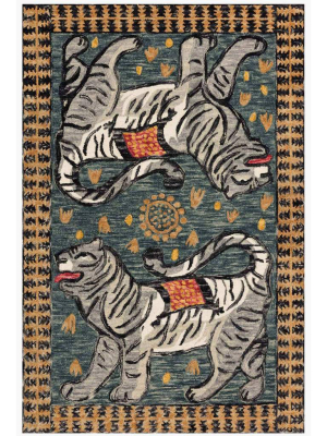 Loloi Rug Tigress Tig-01, Teal/grey