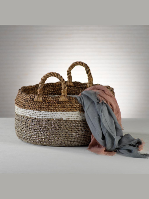 Fira Set Of 2 Assorted Seagrass & Water Hyacinth Baskets