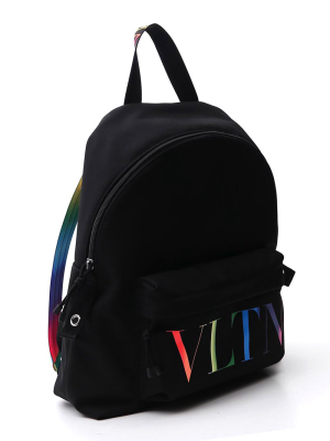 Valentino Vltn Printed Backpack