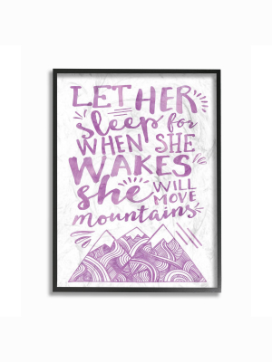 Let Her Sleep Purple Mountains Oversized Framed Giclee Texturized Art (16"x20"x1.5) - Stupell Industries