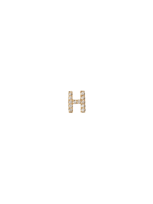 Diamond Letter H Charm