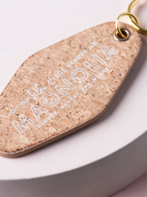 Magnolia Cork Key Tag