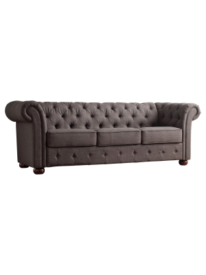 Chesterfield Sofa Charcoal - Inspire Q
