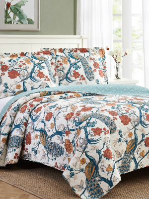 Modern Threads 2 Or 3 Piece 100% Cotton Enzyme Washed Quilt Set Penelope.