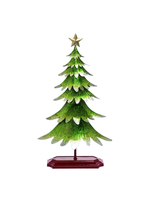 Transpac Metal 23 In. Green Christmas Metallic Tree