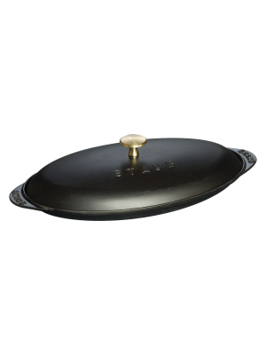 Staub 14.5-inch X 8-inch Covered Fish Pan