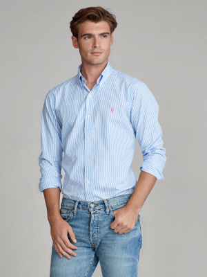 Classic Fit Striped Poplin Shirt