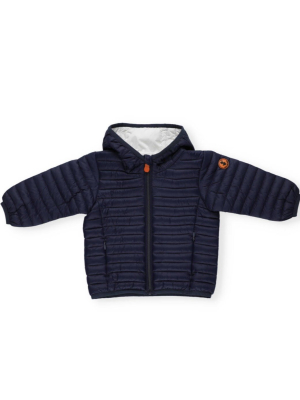 Save The Duck Kids Logo Patch Hooded Jacket