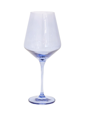 Colored Wine Stemware In Cobalt Blue - Set Of 6