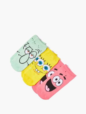 Spongebob Graphic Ankle Socks - 3 Pack