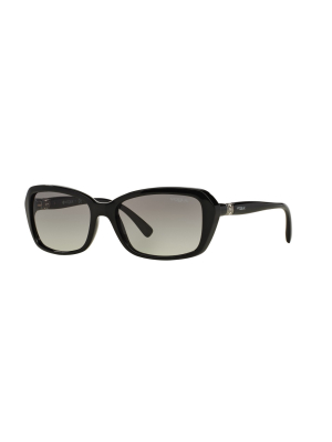 Vogue Vo2964sb W44/11 Female Rectangle Lifestyle Sunglasses Black