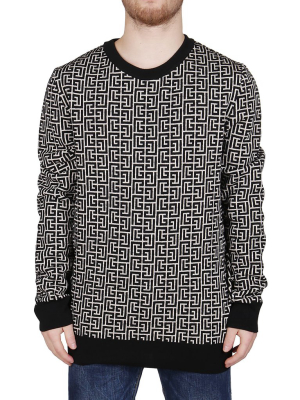 Balmain Monogram Intarsia Sweater