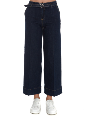 Pinko Wide-leg Cropped Jeans