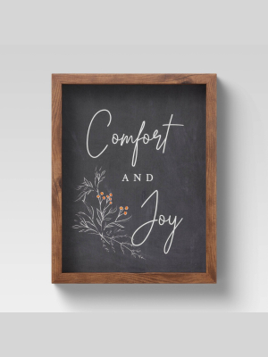 11" X 14" Comfort And Joy Recessed Box Digitally Framed Wall Print - Threshold™