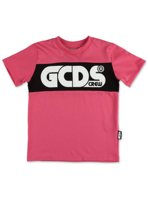 Gcds Kids Logo Printed Panel T-shirt