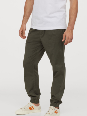 Brushed Cotton Twill Joggers