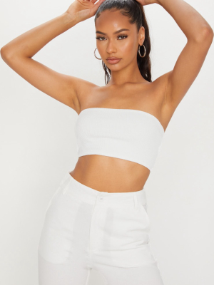 White Crinkle Bandeau