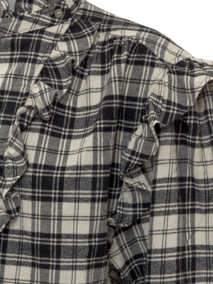 Isabel Marant Étoile Ruffled Check Print Blouse