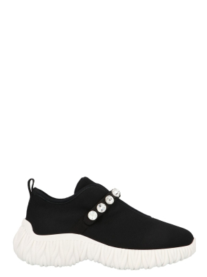 Miu Miu Crystal Slip On Sneakers